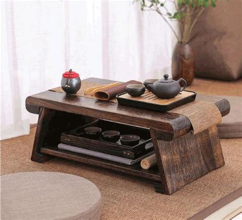 Traditional Japanese Floor Table For Living Room Furniture Low Etsy