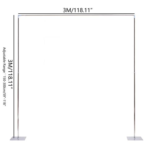 Ft X Ft Backdrop Stand Pipe Kit Heavy Duty Wedding Back Adjustable