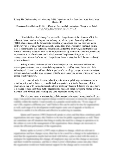 Understanding And Managing Public Organizations