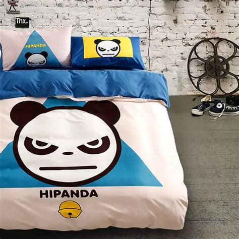 Animal Panda 4pcs Full Queen Size Bedding Sets Double Bed Set