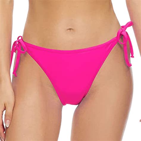 TOWED22 Women S High Waisted High Cut Cheeky Bikini Bottoms High Rise