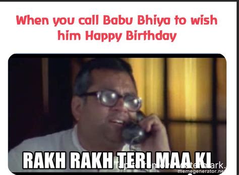 Happy Birthday Paresh Rawal - Baburao Ganpatrao Apte : r/bollywoodmemes