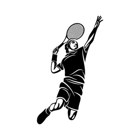 Premium Vector Tennis Player Stylized Logo Vector Template