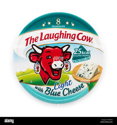 Packet Of The Laughing Cow Light With Blue Cheese Spread Isolated On