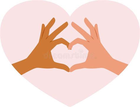 Hands Making a Heart As Friendship Symbol Vector Cartoon Illustration ...