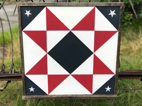 Americana Barn Quilt Patriotic Barn Quilt Hand Painted Etsy