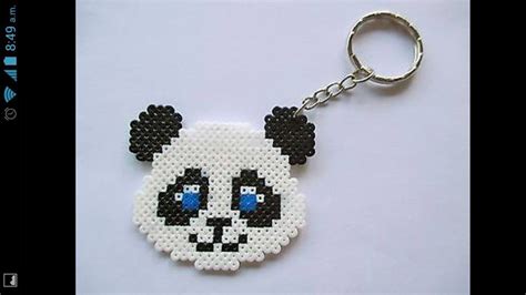 Oso Panda Con Hama Beads Hama Mini Perler Etc Oso Panda