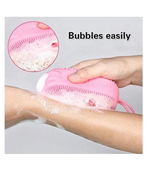 Fast Foaming Double Sided Silicone Bath Shower Body Brush For Soft Deep