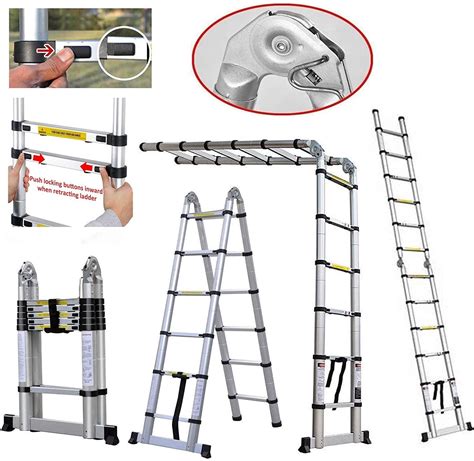 Double Sided Aluminium Telescopic Multi Purpose Ladder Stairs En