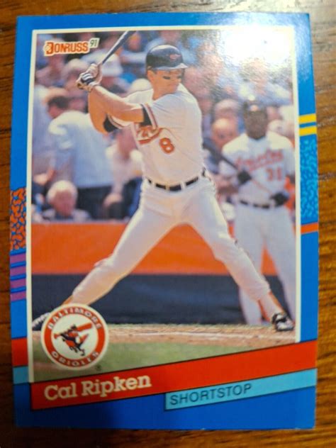 1991 Donruss 2 Yellow Stripes On Top Right Border 223 Baltimore