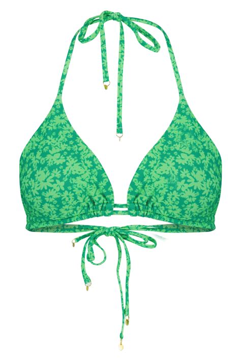 Dames Triangel Bikini Top Multi Green Bij Ms Mode