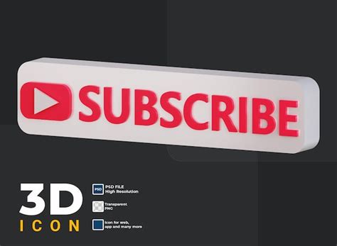 Premium Psd D Subscribe Button