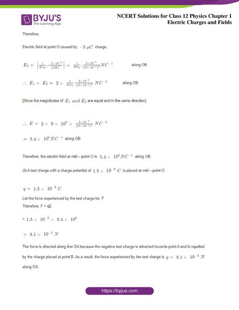 NCERT Solutions For Class 12 Physics Chapter 1 Electric Charges And Fields