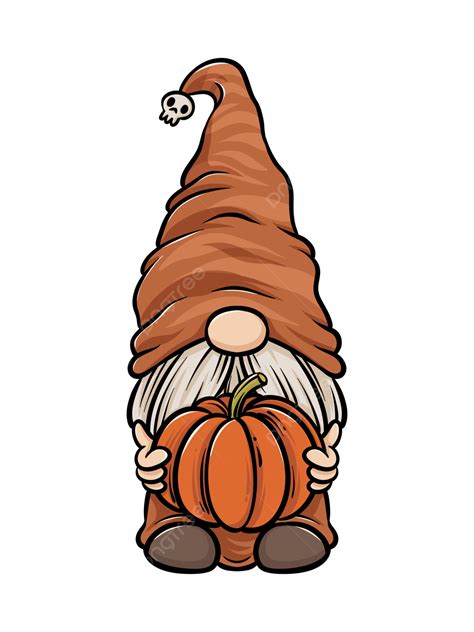 Halloween Gnome Holding Pumpkin Gnome Halloween Autumn Png