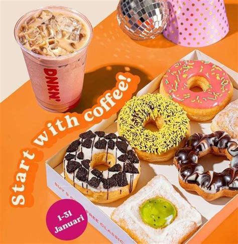 Promo Dunkin Untuk Umum Berakhir 31 Januari 2024 Kopi Ditambah Beli 9 Gratis 3 Donut