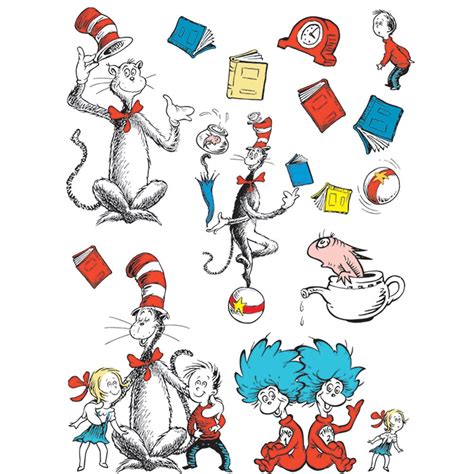 Cat In The Hat Large Characters Bulletin Board Set Eu 847637 Eureka