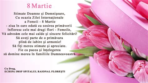 Felicitare Martie Srfloresti Md