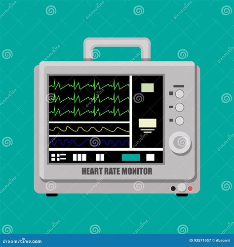 Patient Heart Rate Monitor Stock Vector Illustration Of Interface