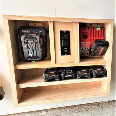 Build Plans Universal Power Tool Battery Charging Station Etsy