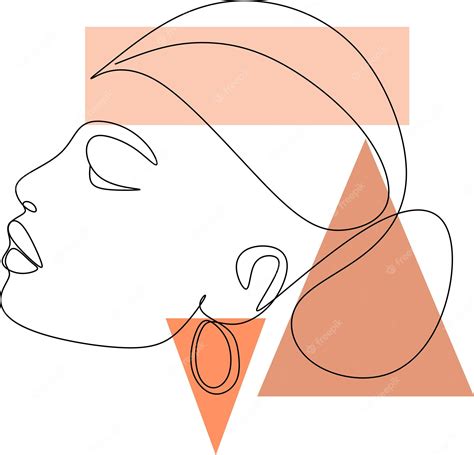 Premium Vector Floral Pastel Woman Abstract Line Face One Line Drawing