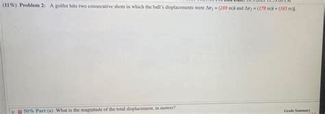 Solved Juli Problem A Golfer Hits Two Consecutive Chegg