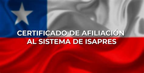 Certificado De Afiliaci N Al Sistema De Isapres