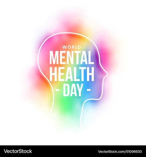 World mental health day awareness poster Vector Image