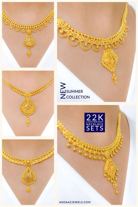 Traditional Gold Sets - 22k Lightweight Necklace Sets