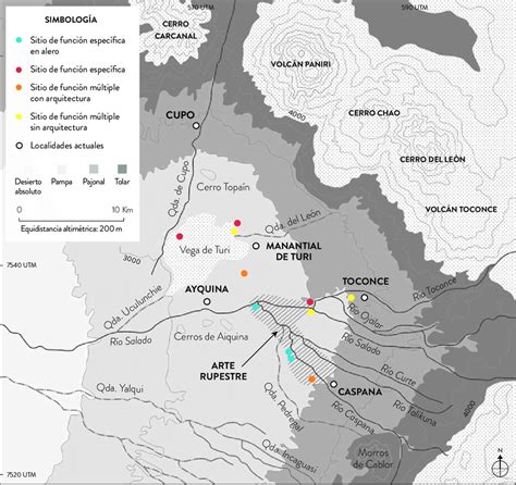 Cuenca Alta Del Río Salado Y Localización De Los Principales Sitios