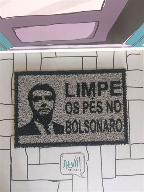 Capacho Limpe Seus Pés No Bozo fundo Prata Elo7