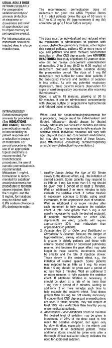 Midazolam Injection Package Insert Drugs