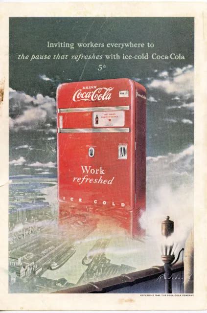 Coca Cola The Pause That Refreshes Vintage Original Magazine