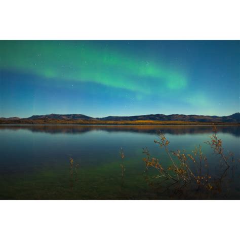 Alpen Home Northern Lights At Lake By Pi Lens Wrapped Canvas Print