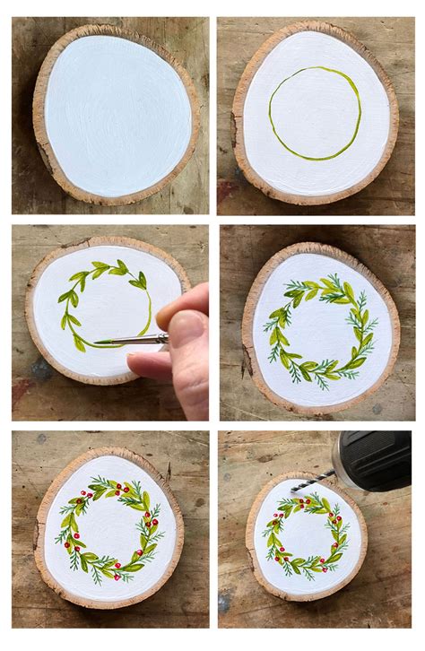 Learn How To Paint Your Own Hand Painted Christmas Wreath Ornament