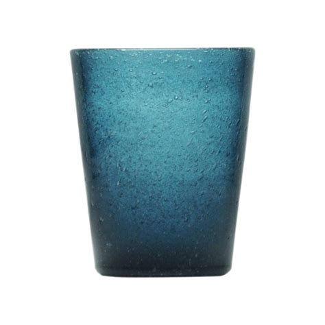 Memento Bicchiere Acqua Blu Oltremare In Vetro Soffiato