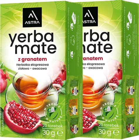 Herbata Astra Herbatka Yerba Mate Z Granatem 2x30g Ceny I Opinie