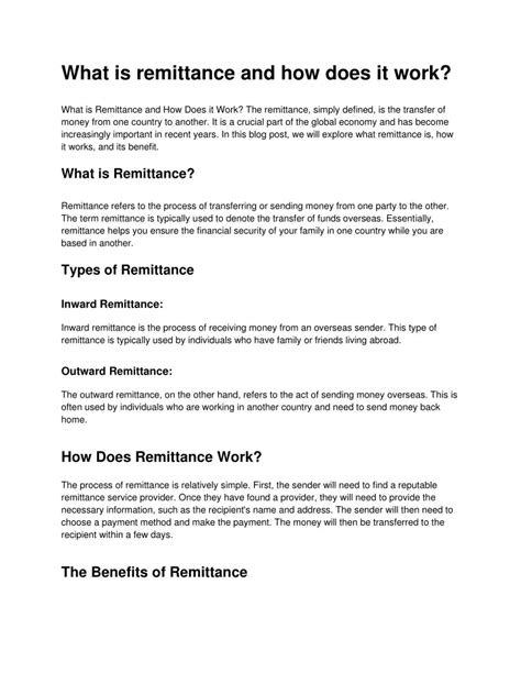 Ppt What Is Remittance And How Does It Work Powerpoint Presentation