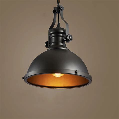 Luminária pendente estilo industrial retrô preta vintage corrente