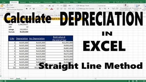 Calculate Depreciation In Excel With SLN Straight Line Method By