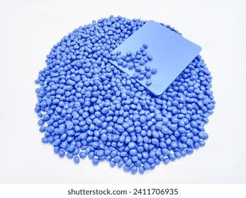 Polymer Masterbatch Granules Color Chips Isolated Stock Photo