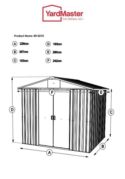 Yardmaster 8 X 9 Apex Metal Shed Emerald ShedMaster UK Garden