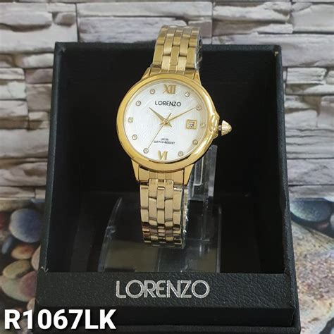 Jual Jam Tangan Wanita Lorenzo R L Date Original Anti Air Diameter