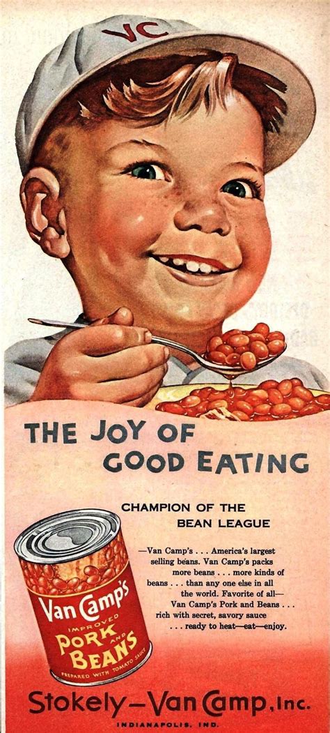 Van Camps Classic Beans In Tomato Sauce As Advertised In 1947 Description From