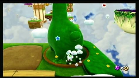 Super Mario Galaxy 2 Cloudy Court Galaxy Green Star 1 Youtube