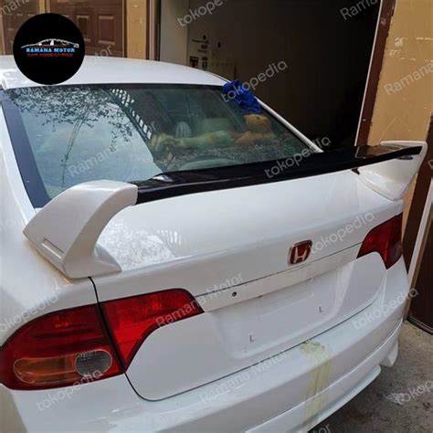 Jual Wing Spoiler Honda Civic FD Model Mugent Plastik Import Jakarta