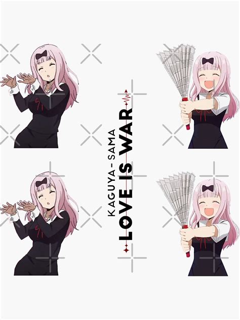 Fujiwara Chika Dance Sticker Pack Sticker By Akshitamishra Redbubble