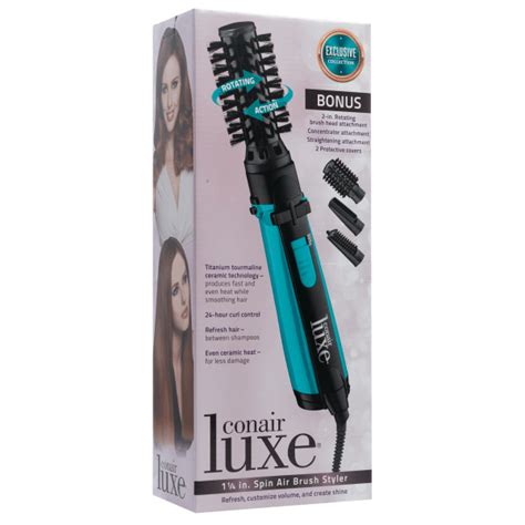 MorningSave INFINITIPRO By Conair Luxe Volumizing Hot Air Spin Brush With 4 Attachments
