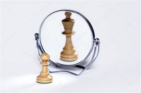 Chess Pawn Chess King In Mirror Reflrction Stock Photo By Kuligssen