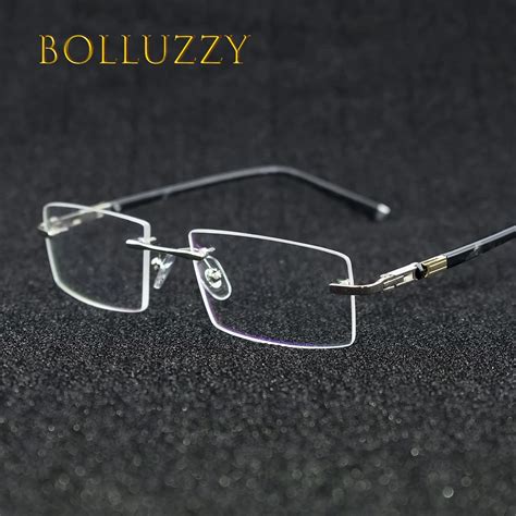 Rimless Eyeglasses Titanium Alloy Oculos De Sol Glass Optical Men 1622