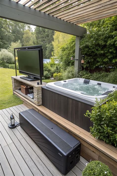 16 Creative Ideas For A Cozy Hot Tub TV Setup